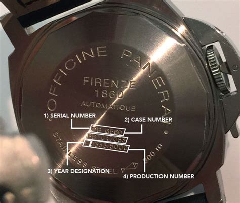 Panerai watch case number